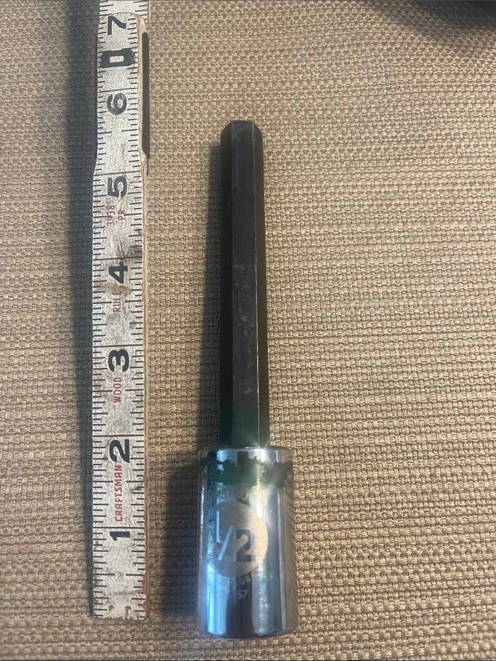 1/2-Inch Drive Hex Bit Socket - Black and Silver 6 inch 1/2 inch